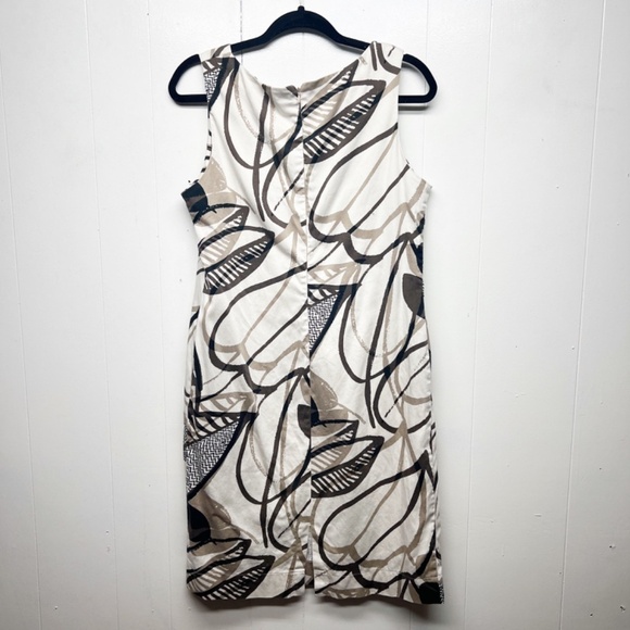 Giorgio Valenti Neutral Floral Party Cocktail Event Wedding Guest Womens Dress M - Picture 6 of 11